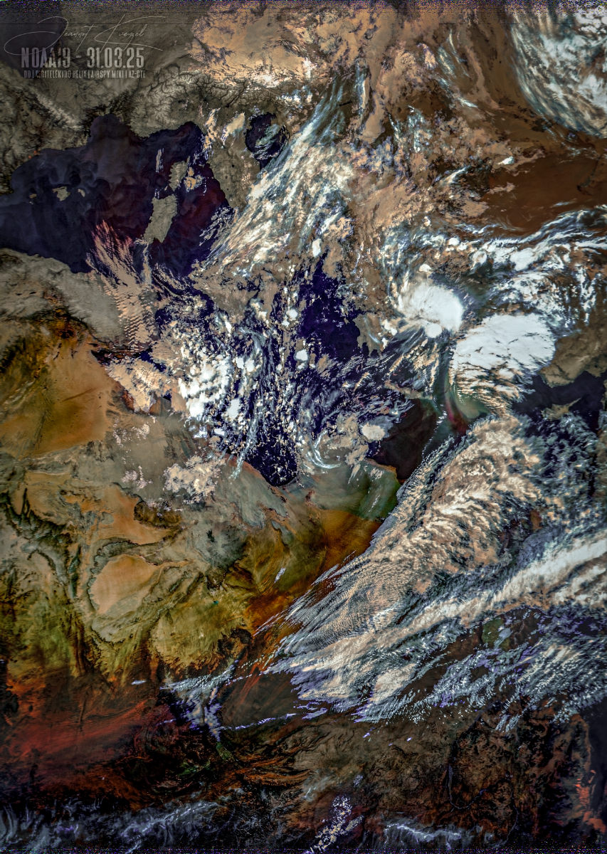 3.25 Noaa19 avhrr 3 rgb AVHRR 3b45 IR False Color corrected